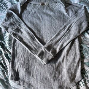LOFT GRAY SIZE SMALL BOAT NECK SHIRT